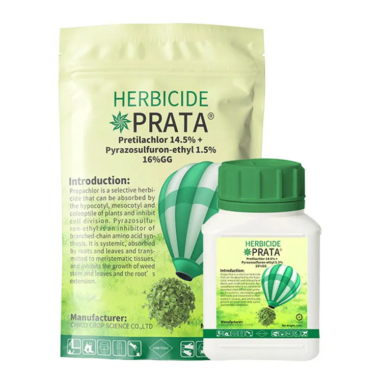 PRATA Pretilachlor 14.5%+Pyrazosulfuron: ethyl 1.5% 16% GG Herbicide